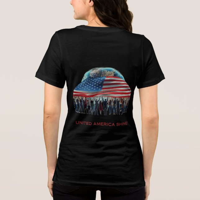 Camiseta Triblenda La fuerza de los Estados Unidos brilla (Reverso )