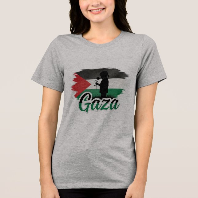 Camiseta Triblenda La inocencia de Gaza: una explosión silenciosa (Anverso)