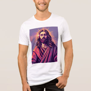 Camiseta Triblenda La luz del mundo: Jesús en el tee gráfico robo
