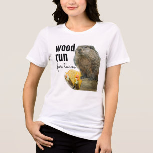 Camiseta Triblenda La madera (podría) correr por los tacos (con un ch