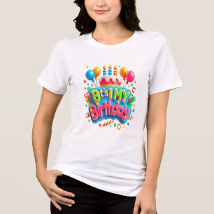 Camiseta Triblenda La magia de los globos hace feliz cumpleaños