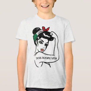 Camiseta Triblenda La mexicana rosie Strong Woman Tacos Before Vatos 