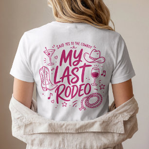 Camiseta Triblenda La Novia Western Último Rodeo Dijo Sí Al Vaquero