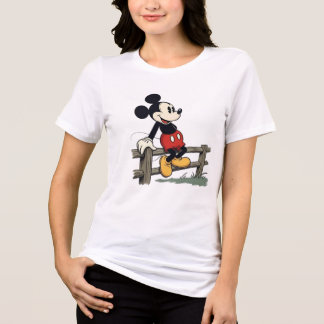 Camiseta Triblenda La pacífica sentada de la cerca de Mickey