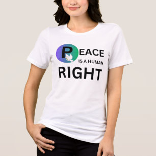 Camiseta Triblenda La paz es un derecho humano Símbolo de paloma y