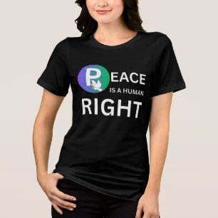 Camiseta Triblenda La paz es un derecho humano Símbolo de paloma y