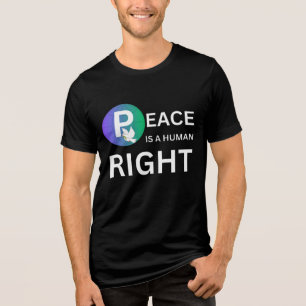 Camiseta Triblenda La paz es un derecho humano   Símbolo de paloma y 