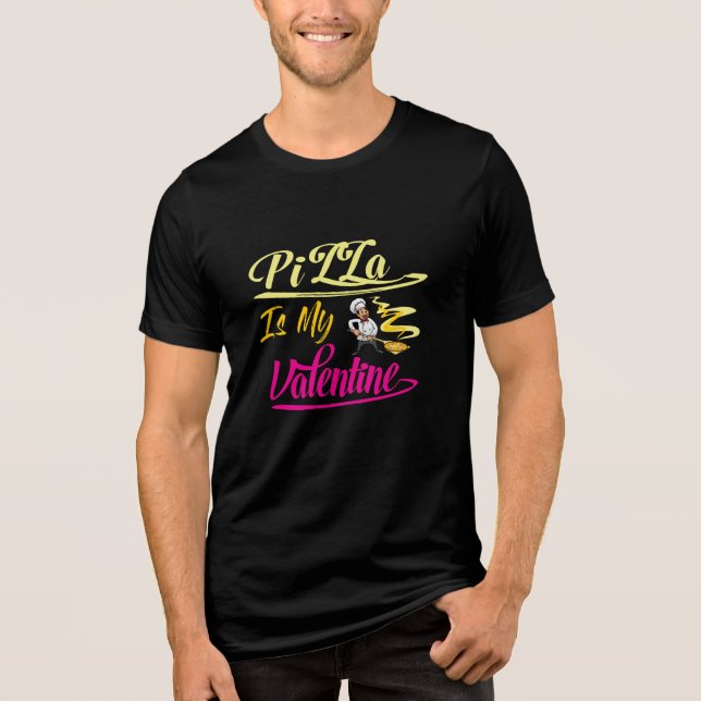 Camiseta Triblenda La pizza es mi San Valentín (Anverso)