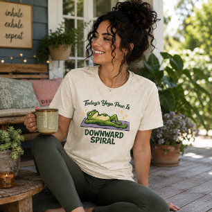 Camiseta Triblenda La pose de yoga de hoy es rana divertida en espira