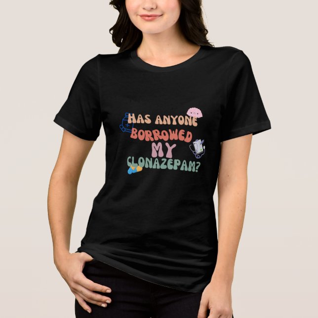Camiseta Triblenda La salud mental divertida dice Chiste de ansiedad (Anverso)