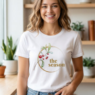 Camiseta Triblenda La Temporada Minimalista Navidad Bella Canvas