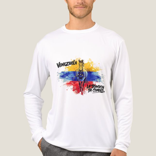 Camiseta Triblenda “La Transición ya comenzó” – Orgullo Venezolano (Anverso )