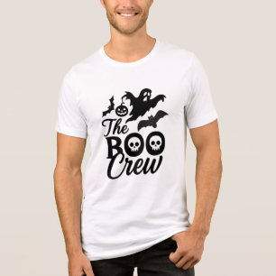 Camiseta Triblenda La tripulación Boo de Halloween Calavera y Fantasm