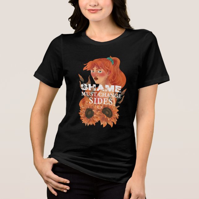 Camiseta Triblenda La vergüenza debe cambiar de bando (Anverso)