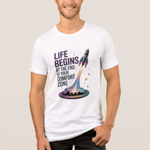 CAMISETA TRIBLENDA LA VIDA COMIENZA AL FINAL DE TU ZONA DE CONFIANZA