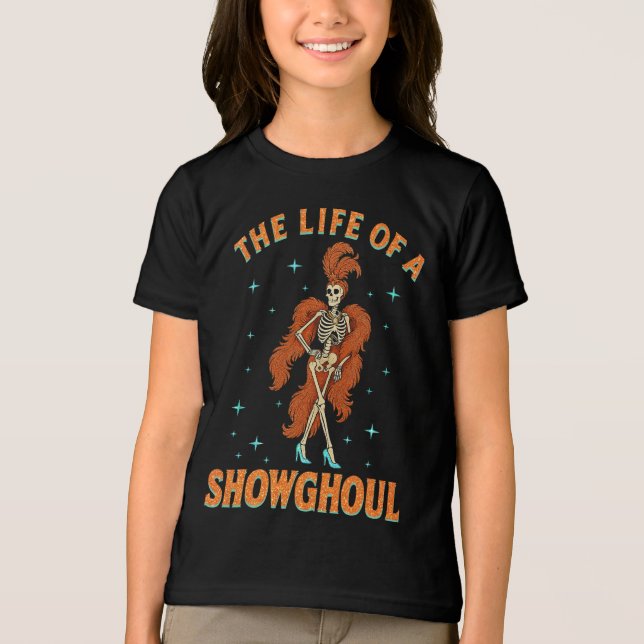 Camiseta Triblenda La vida de un Showghoul Chica del Skeleton de Hall (Anverso)