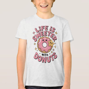 Camiseta Triblenda La Vida Es Más Dulce Con Donuts Niño