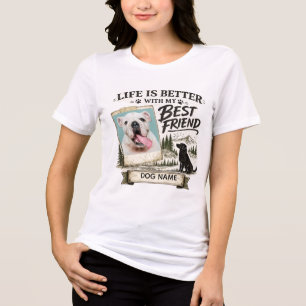 Camiseta Triblenda La vida es mejor con la foto de mi mejor amigo per