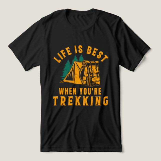 Camiseta Triblenda La vida es mejor cuando haces trekking (Diseño delantero )