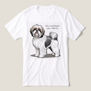Camiseta Triblenda La vida es mucho mejor con un Shih Tzu Editable