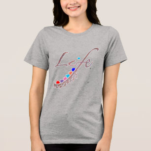 Camiseta Triblenda La vida multicolor es una montaña rusa
