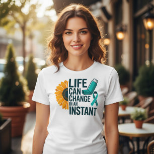 Camiseta Triblenda La vida puede cambiar la conciencia sobre el asma