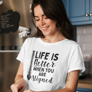Camiseta Triblenda La vida quiropráctica es mejor cuando está alinead