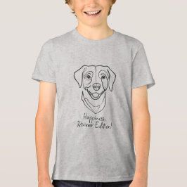 Camiseta Triblenda Labrador Retriever. ¡Felicidad, Edición Retriever!