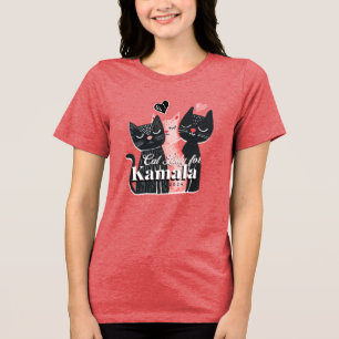 Camiseta Triblenda Lady gata por Kamala Harris 2024