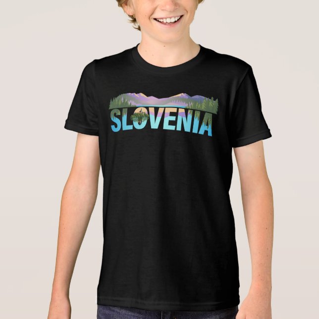 Camiseta Triblenda Lago Bled Eslovenia Europa (Anverso)