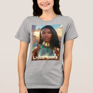 CAMISETA TRIBLENDA LAGOS - NIGERIA - ÁFRICA