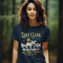 Lake Clark National Park Retro Woodland Scene