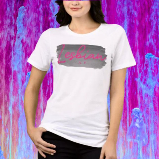 Camiseta Triblenda Lápiz labial AF Lesbiana rosa (Subido por el creador)