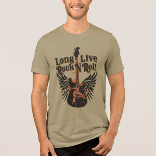 Camiseta Triblenda Larga vida a las alas de Rock n Roll Guitarra