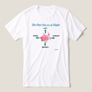 Camiseta Triblenda LAS CUATRO FUERZAS DE VUELO DE Sandra Boynton