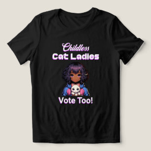 Camiseta Triblenda ¡Las damas de gato sin hijos también votan! Harris