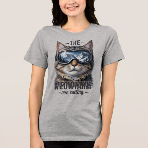 Camiseta Triblenda Las Meowtains están llamando a los curiosos amante
