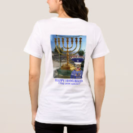 Camiseta Triblenda las mujeres tienen tee. Feliz Hanukkah. león