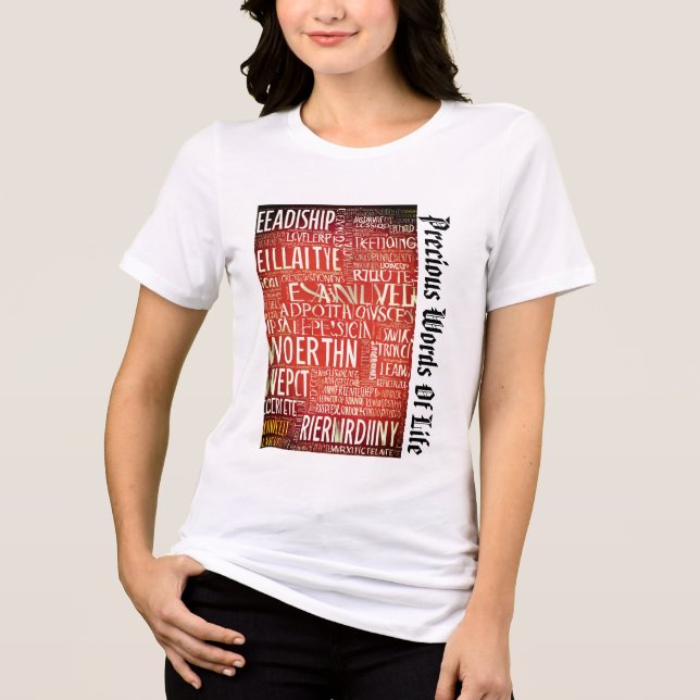 Camiseta Triblenda Las palabras ofrecen un mensaje inspirador para el (Anverso)
