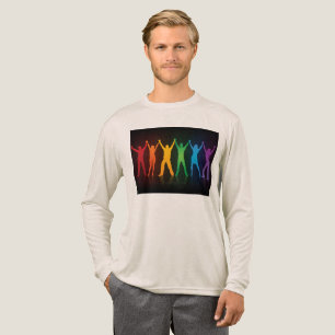 Camiseta Triblenda Las seis siluetas de pie de Slipperyjoe con los br