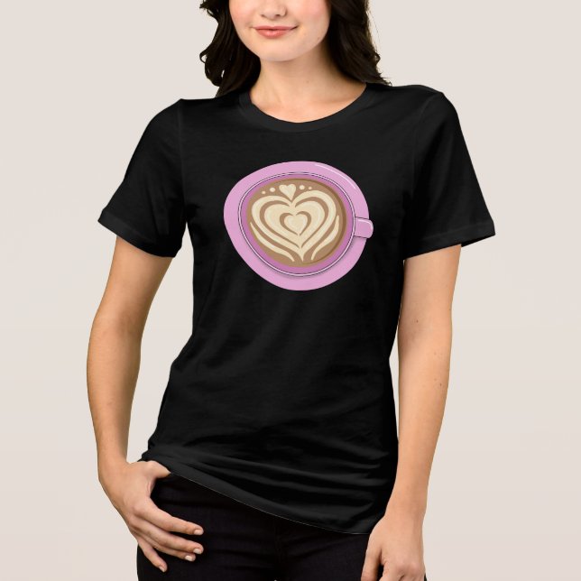 Camiseta Triblenda Latte Corazón de San Valentín (Anverso)