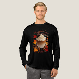 Camiseta Triblenda Latte de Especias de Calabaza Arte de Otoño