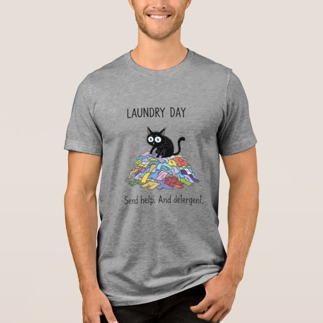Camiseta Triblenda Laundry Day Black Cat Lover Tee (Anverso)