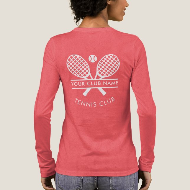 Camiseta Triblenda Lawn Tennis Club Nombre Equipo Jugadores Racket Mo (Reverso )