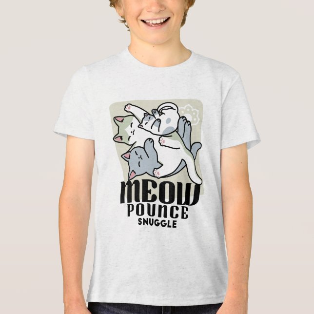 Camiseta Triblenda Laze Furr Days - Diseño de gatos perezosos (Anverso)