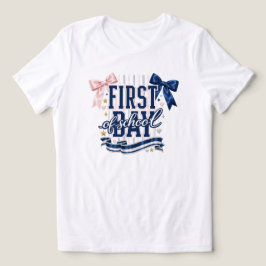 Camiseta Triblenda Lazo Coquette Primer Día de Escuela Mujeres Preppy