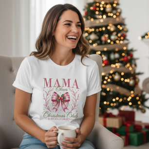 Camiseta Triblenda Lazo Coquette Rosa del Club de Navidad de Mama Cla