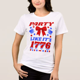 Camiseta Triblenda Lazo de Gingham Rojo como si fuera 1776