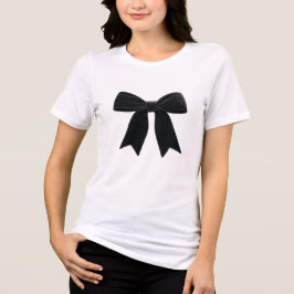 Camiseta Triblenda Lazo de terciopelo negro elegante y moderno
