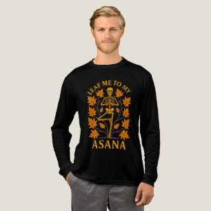 Camiseta Triblenda Leaf Me To My Asana Botanon Skeleton Halloween